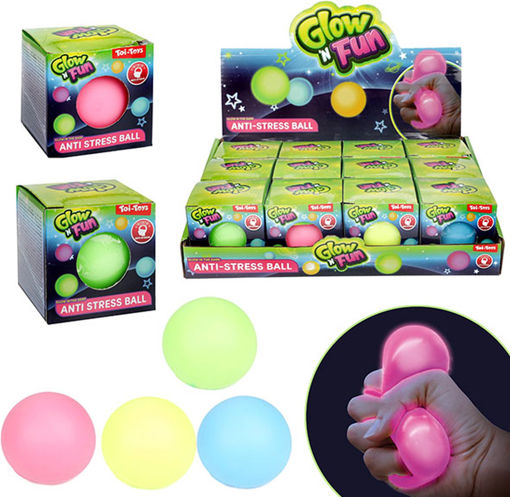 Picture of Glow n Fun Anti Stress Glow in the Dark Ball 6cm